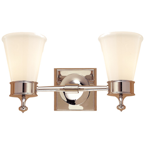 Siena Two Light Wall Sconce in Polished Nickel (268|SS 2002PN-WG)