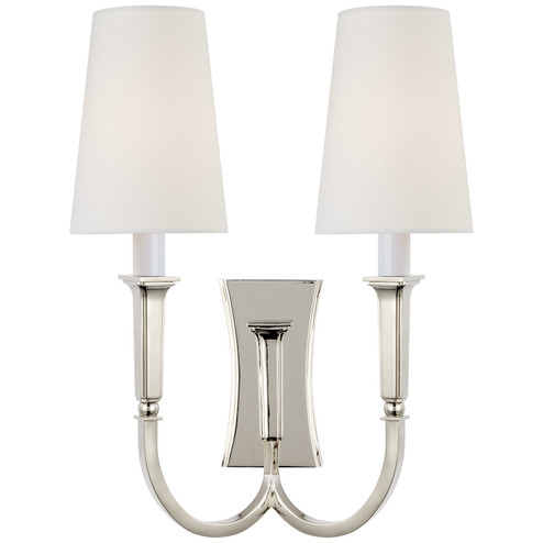 Delphia Two Light Wall Sconce in Polished Nickel (268|TOB 2273PN-L)