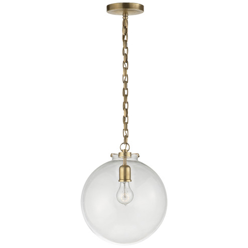 Katie Globe One Light Pendant in Hand-Rubbed Antique Brass (268|TOB 5226HAB/G4-CG)