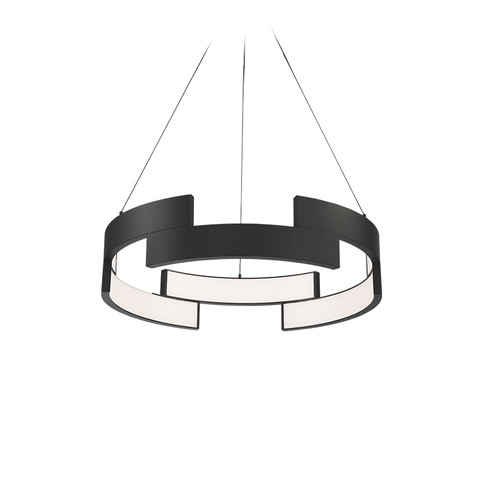 Trap LED Pendant in Black (34|PD-95820-BK)