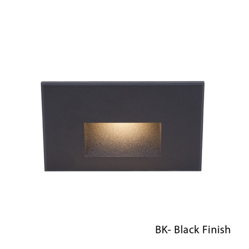 Led100 LED Step and Wall Light in Black on Aluminum (34|WL-LED100F-RD-BK)
