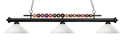 Shark Three Light Billiard in Matte Black (224|170MB-AMO14)