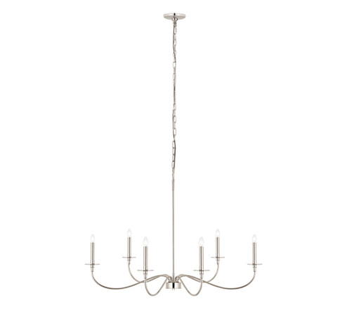 Arrington Six Light Chandelier in Polished Nickel (224|2301-42PN)