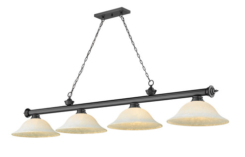 Cordon Four Light Billiard in Bronze Plate (224|2306-4BP-WM16)