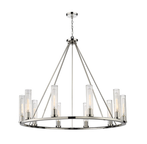 Beau Ten Light Chandelier in Polished Nickel (224|3031-10PN)