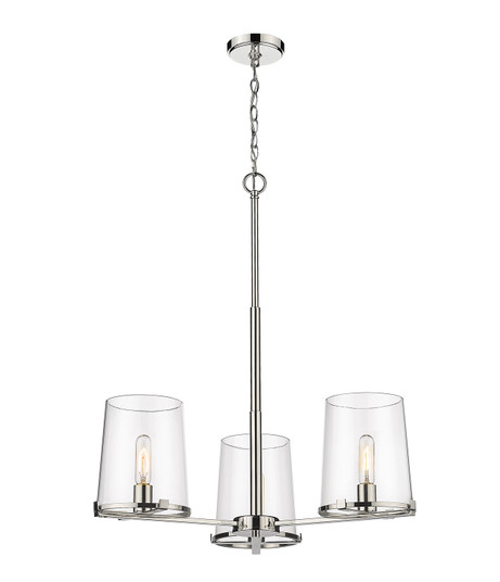 Callista Three Light Chandelier in Polished Nickel (224|3032-3PN)