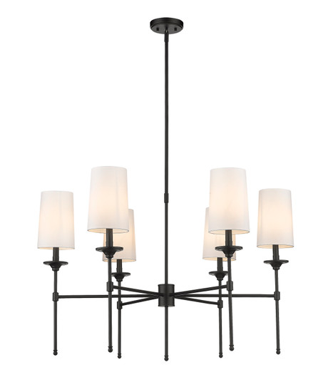 Emily Six Light Chandelier in Matte Black (224|3033-6MB)