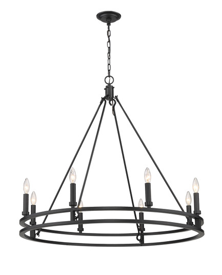 Dennison Eight Light Chandelier in Matte Black (224|4005-8MB)