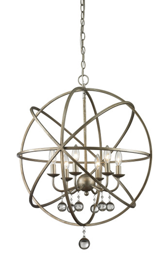 Acadia Six Light Chandelier in Antique Silver (224|415-24)