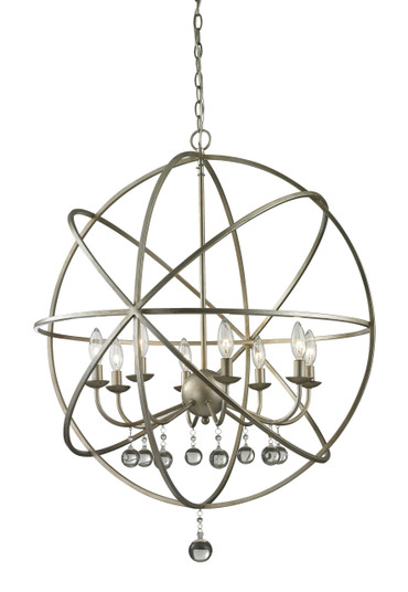 Acadia Eight Light Chandelier in Antique Silver (224|415-30)