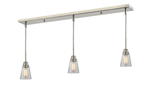 Annora Three Light Linear Chandelier in Brushed Nickel (224|428MP-3BN)