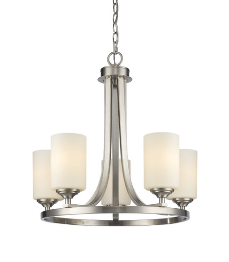 Bordeaux Five Light Chandelier in Brushed Nickel (224|435-5BN)