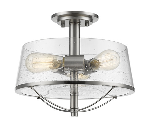 Mariner Three Light Semi Flush Mount in Brushed Nickel (224|444SF-BN)