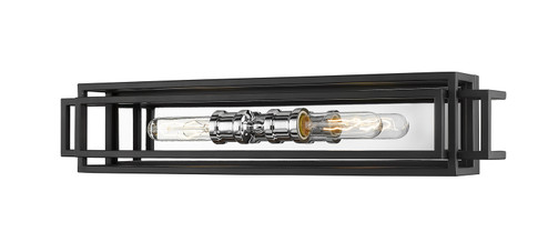 Titania Two Light Vanity in Black + Chrome (224|454-2V-BK-CH)