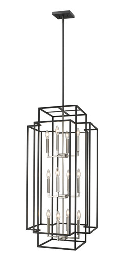 Titania 12 Light Chandelier in Black + Brushed Nickel (224|454-42BK-BN)