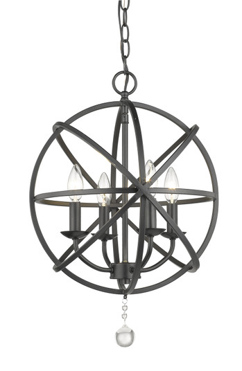 Tull Four Light Chandelier in Matte Black (224|458-16MB)