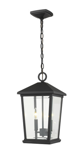 Beacon Two Light Outdoor Chain Mount Ceiling Fixture in Black (224|568CHB-BK)