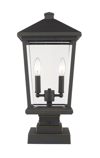 Beacon Two Light Outdoor Pier Mount in Oil Rubbed Bronze (224|568PHBS-SQPM-ORB)