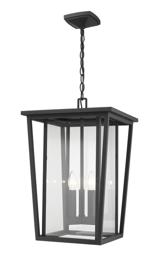 Seoul Three Light Outdoor Chain Mount Ceiling Fixture in Black (224|571CHXL-BK)