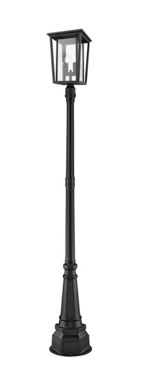 Seoul Two Light Outdoor Post Mounted Fixture in Black (224|571PHBR-564P-BK)
