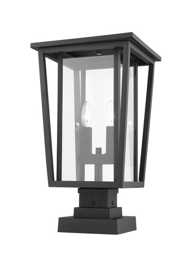 Seoul Two Light Outdoor Pier Mount in Black (224|571PHBS-SQPM-BK)