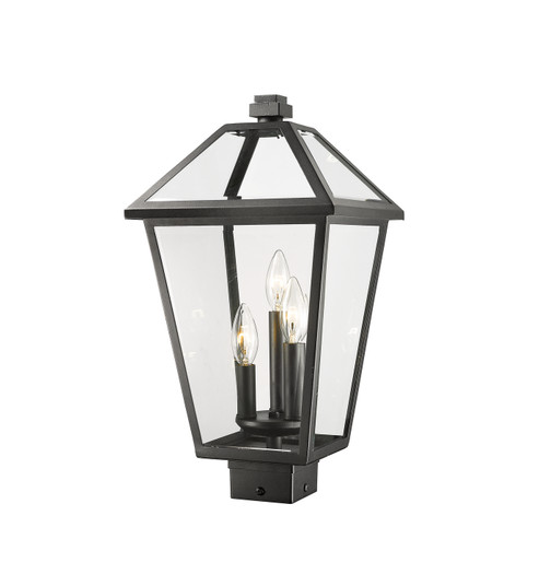 Talbot Three Light Outdoor Post Mount Fixture in Black (224|579PHBS-BK)