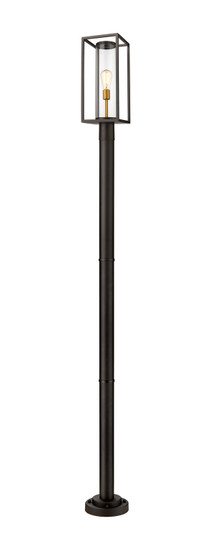 Dunbroch One Light Outdoor Post Mounted Fixture in Deep Bronze + Outdoor Brass (224|584PHMR-567P-DBZ)