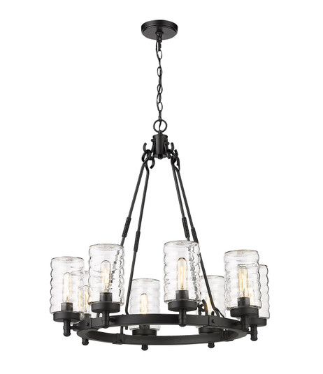 Tahoe Eight Light Outdoor Chandelier in Matte Black (224|588-8BK)