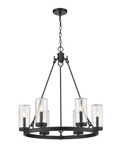 Marlow Six Light Outdoor Chandelier in Matte Black (224|589-6BK)