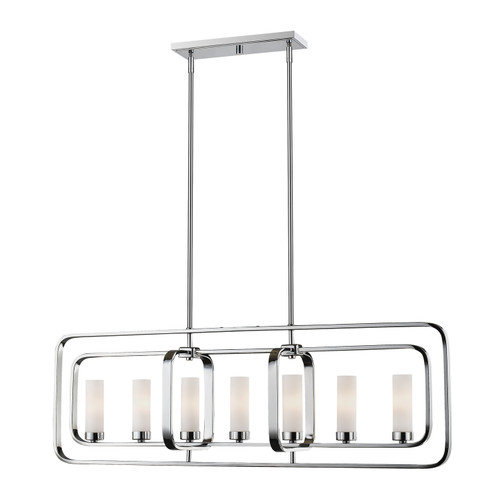 Aideen Seven Light Linear Chandelier in Chrome (224|6000-7L-CH)