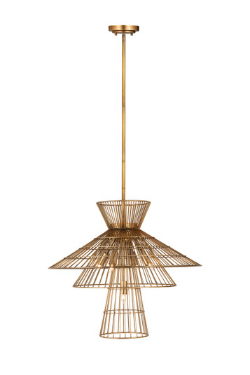 Alito Six Light Chandelier in Rubbed Brass (224|6015-6RB)