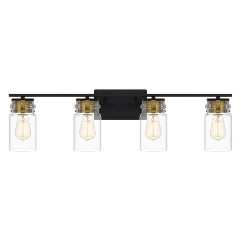 Keesey Four Light Bath in Matte Black (10|KEE8632MBK)