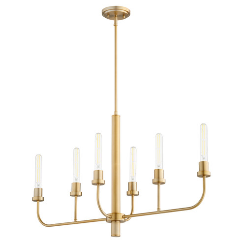 Sheridan Six Light Chandelier in Aged Brass (19|622-6-80)