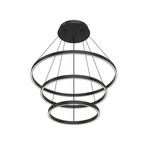 Cerchio LED Chandelier in Black (347|CH87332-BK)