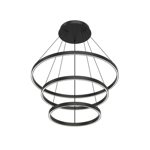 Cerchio LED Chandelier in Black (347|CH87332-BK)