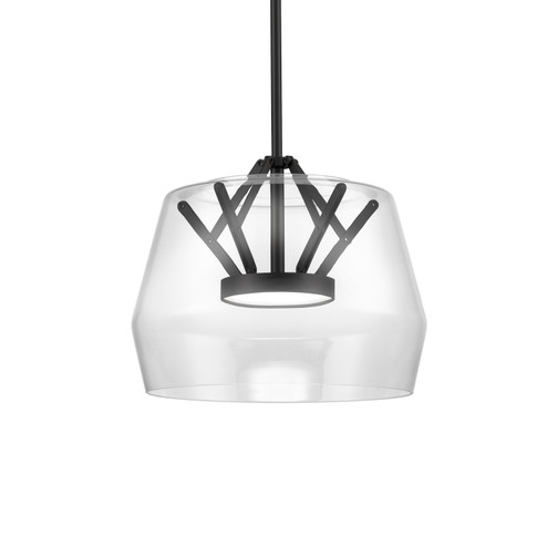 Deco LED Island Pendant in Clear/Brushed Gold (347|PD61412-CL/BG)