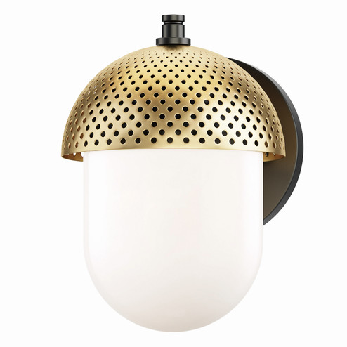 Perf Outdoor One Light Outdoor Wall Sconce in Black / Gold (16|30182WTBKGLD)