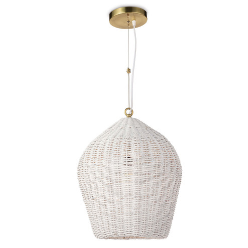 Georgian One Light Pendant in White (400|16-1261WT)