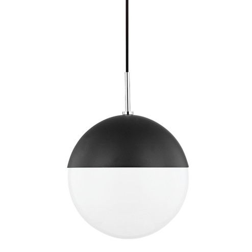 Renee One Light Pendant in Polished Nickel/Black (428|H344701L-PN/BK)