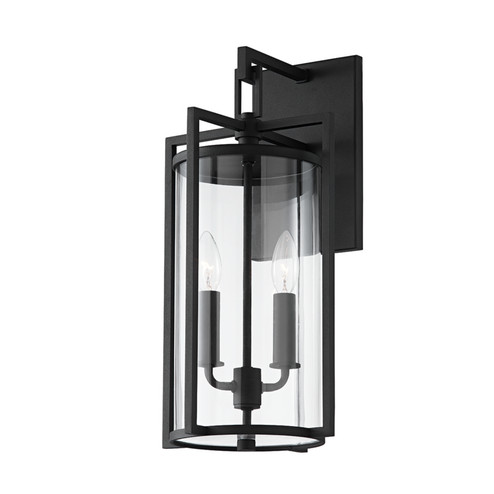 Percy Two Light Outdoor Wall Sconce in Textured Black (67|B1142-TBK)