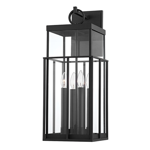 Longport Four Light Outdoor Wall Sconce in Textured Black (67|B6483-TBK)