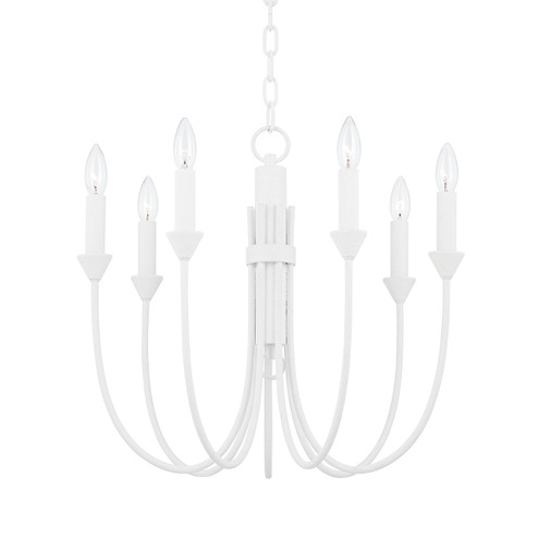 Cate Seven Light Chandelier in Gesso White (67|F1007-GSW) Cate Seven Light Chandelier in Gesso White (67|F1007-GSW)