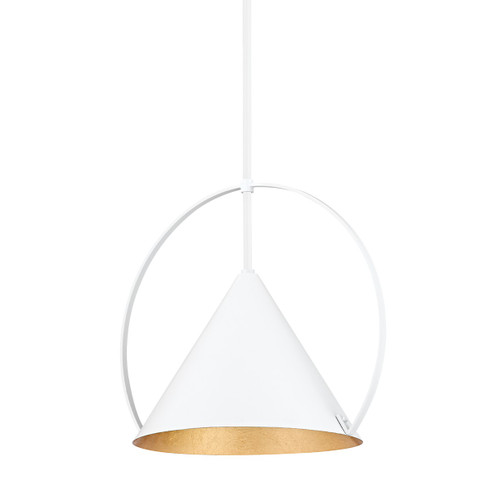 Mari One Light Pendant in Gold Leaf/Soft White Combo (67|F1818-GL/SWH)