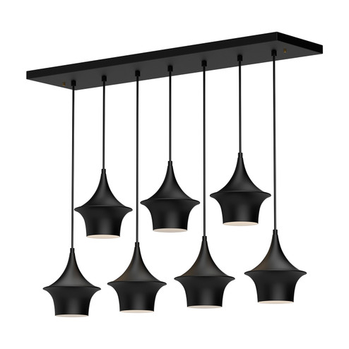 Emiko Seven Light Linear Pendant in Matte Black (452|LP523036MB)