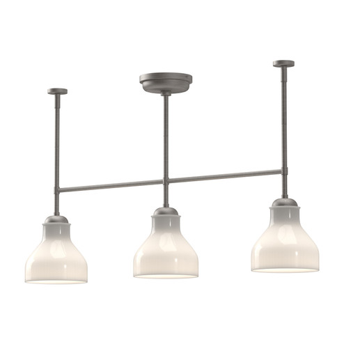 Westlake Three Light Linear Pendant in Brushed Nickel/Glossy Opal Glass (452|LP540334BNGO)