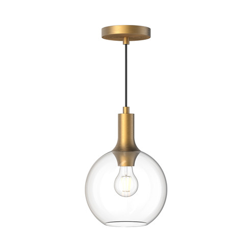 Castilla One Light Pendant in Aged Gold/Clear Glass (452|PD506108AGCL)