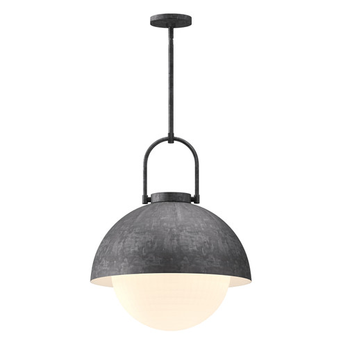 Harper One Light Pendant in Steel Shade/Opal Matte Glass (452|PD507216SLOP)