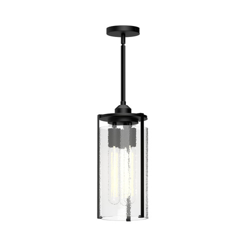 Belmont One Light Pendant in Clear Water Glass/Matte Black (452|PD536005MBWC)