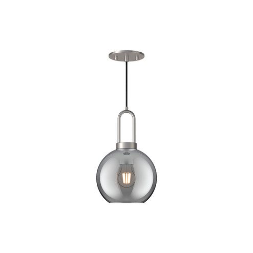 Soji One Light Pendant in Brushed Nickel/Smoked Solid Glass (452|PD601608BNSM)