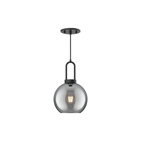 Soji One Light Pendant in Matte Black/Smoked Solid Glass (452|PD601608MBSM)